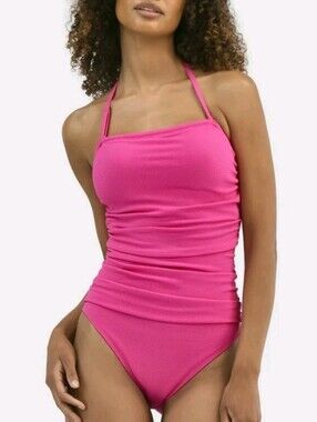 Jessica Simpson Size S Women's Shirred Pique One Piece Swimsuit